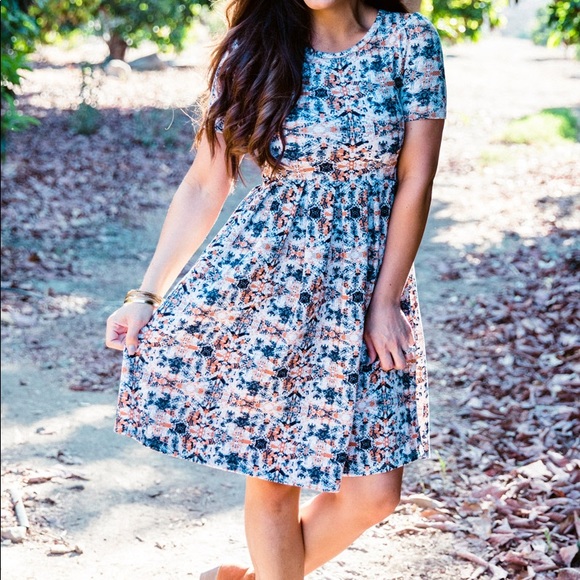 Striped Lularoe Amelia Dress - Picture 4 of 4